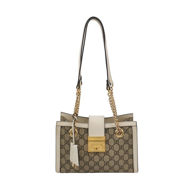 Gucci Padlock Chain Tote GG Coated Canvas with Leather Small — pre-owned, Vierlot