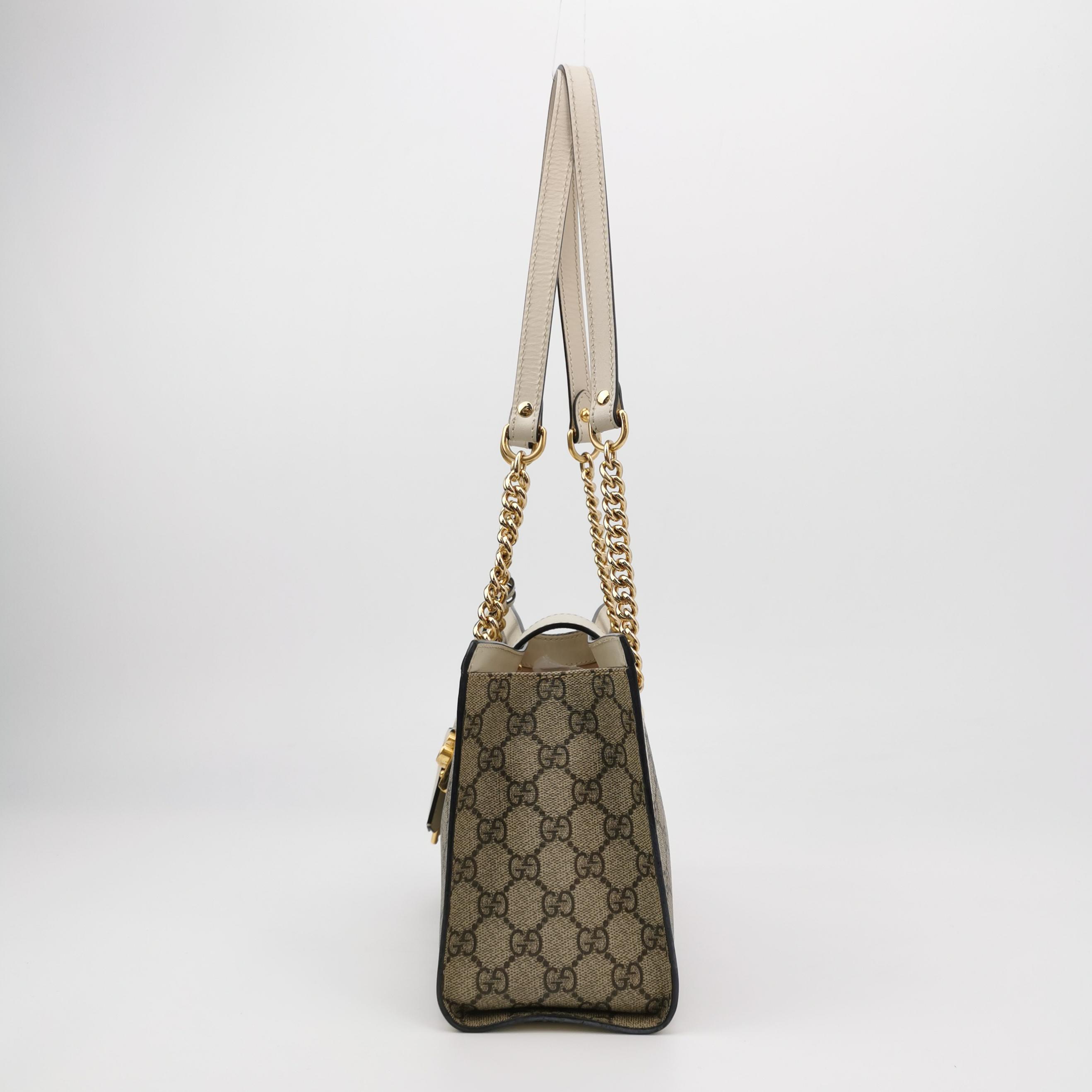 Gucci Padlock Chain Tote GG Coated Canvas with Leather Small — photo 3 of 24