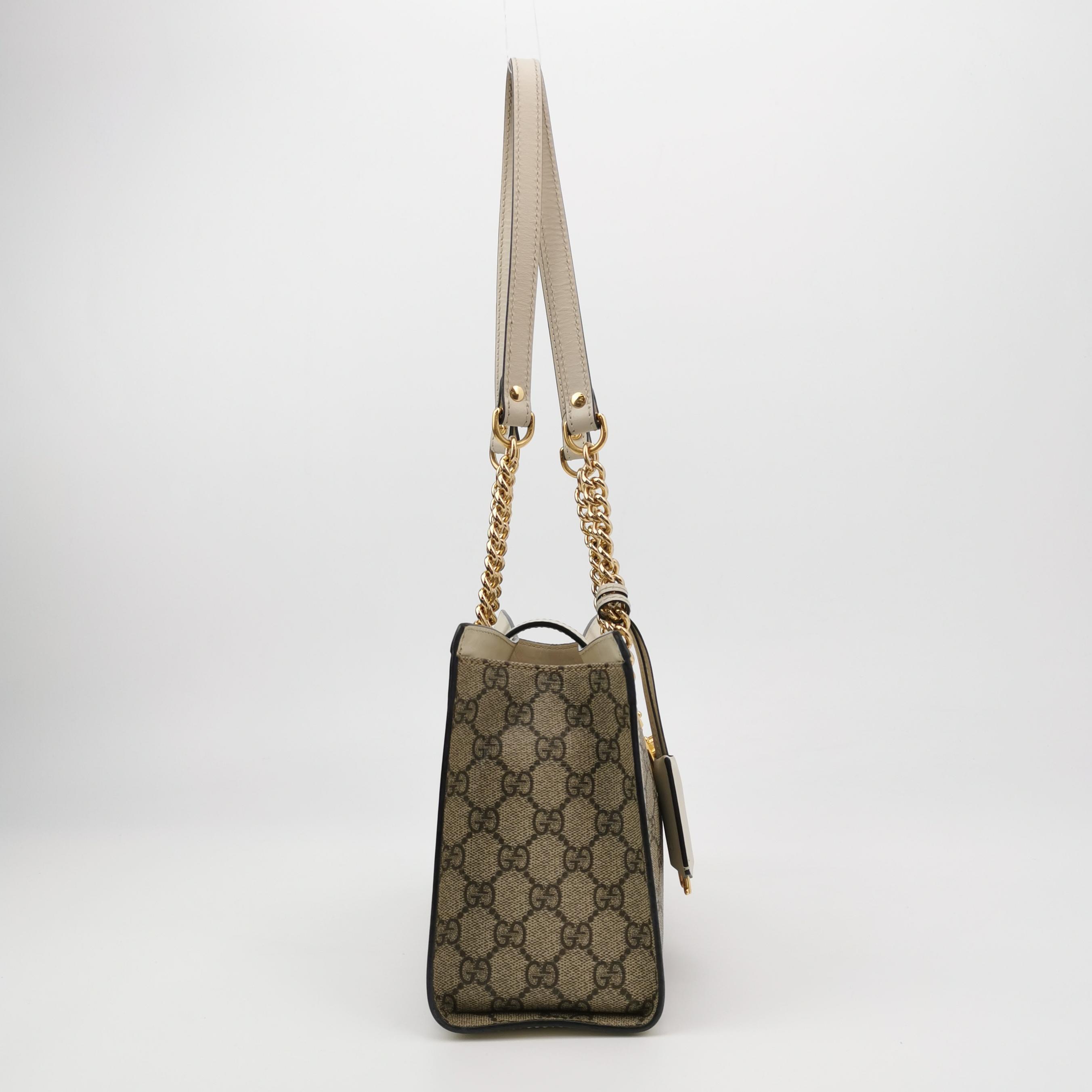 Gucci Padlock Chain Tote GG Coated Canvas with Leather Small — photo 4 of 24