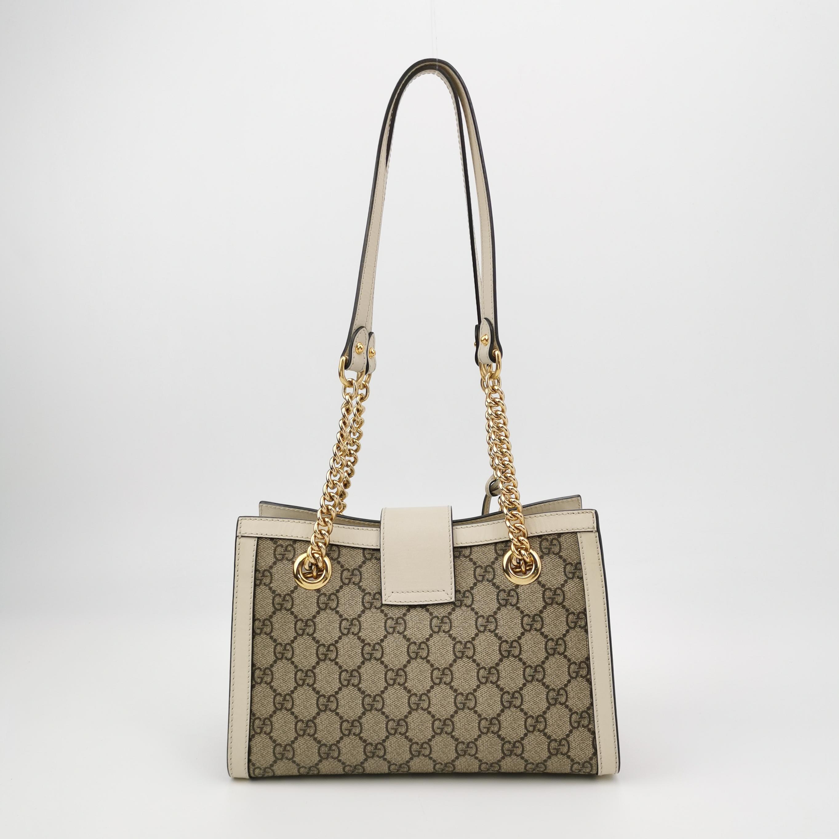 Gucci Padlock Chain Tote GG Coated Canvas with Leather Small — photo 5 of 24