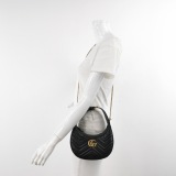 Gucci GG Marmont Half Moon Hobo Matelasse Leather Small — thumbnail 2