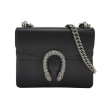 Gucci Calfskin Mini Dionysus Chain Wallet Black — thumbnail 1