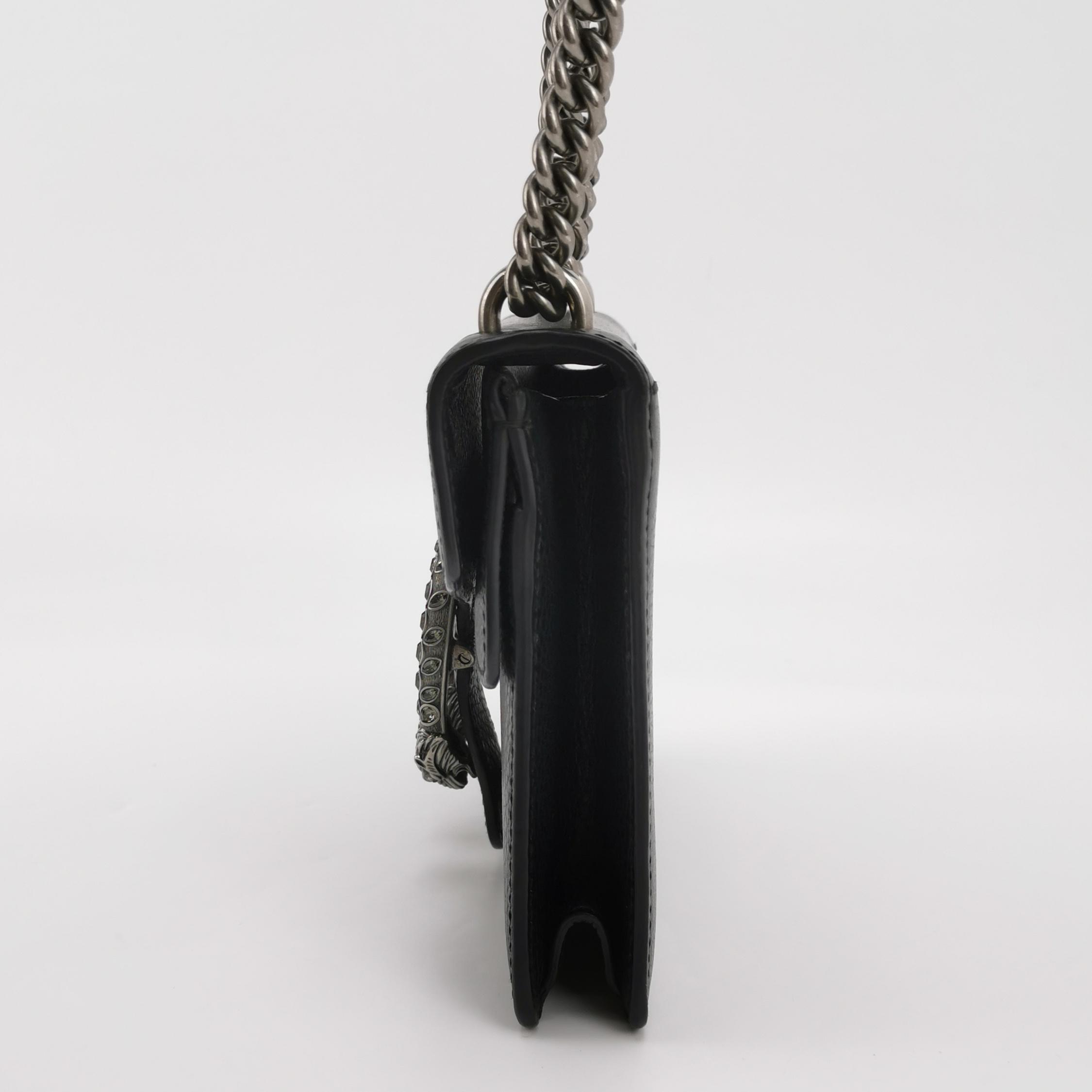 Gucci Calfskin Mini Dionysus Chain Wallet Black — photo 3 of 15