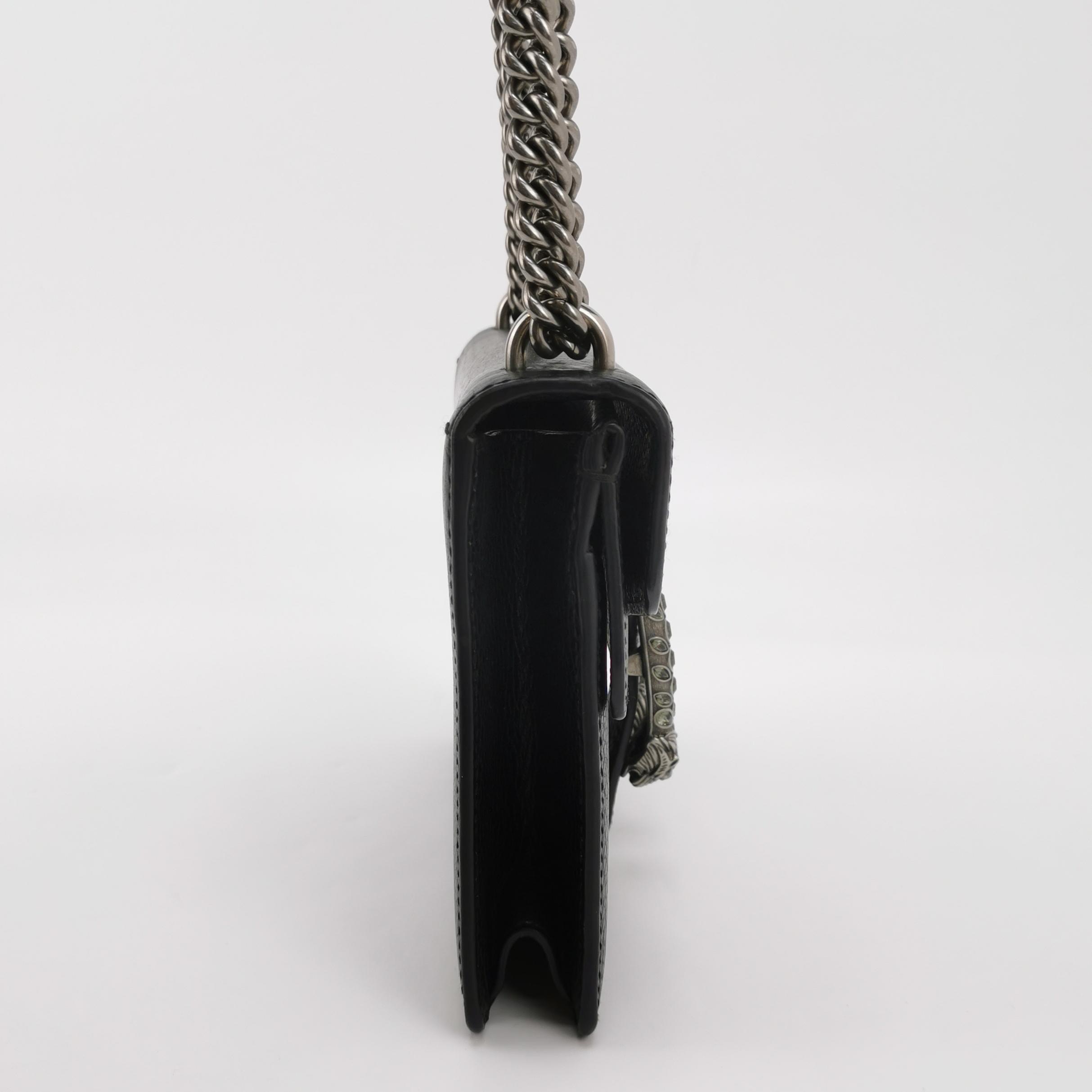 Gucci Calfskin Mini Dionysus Chain Wallet Black — photo 4 of 15