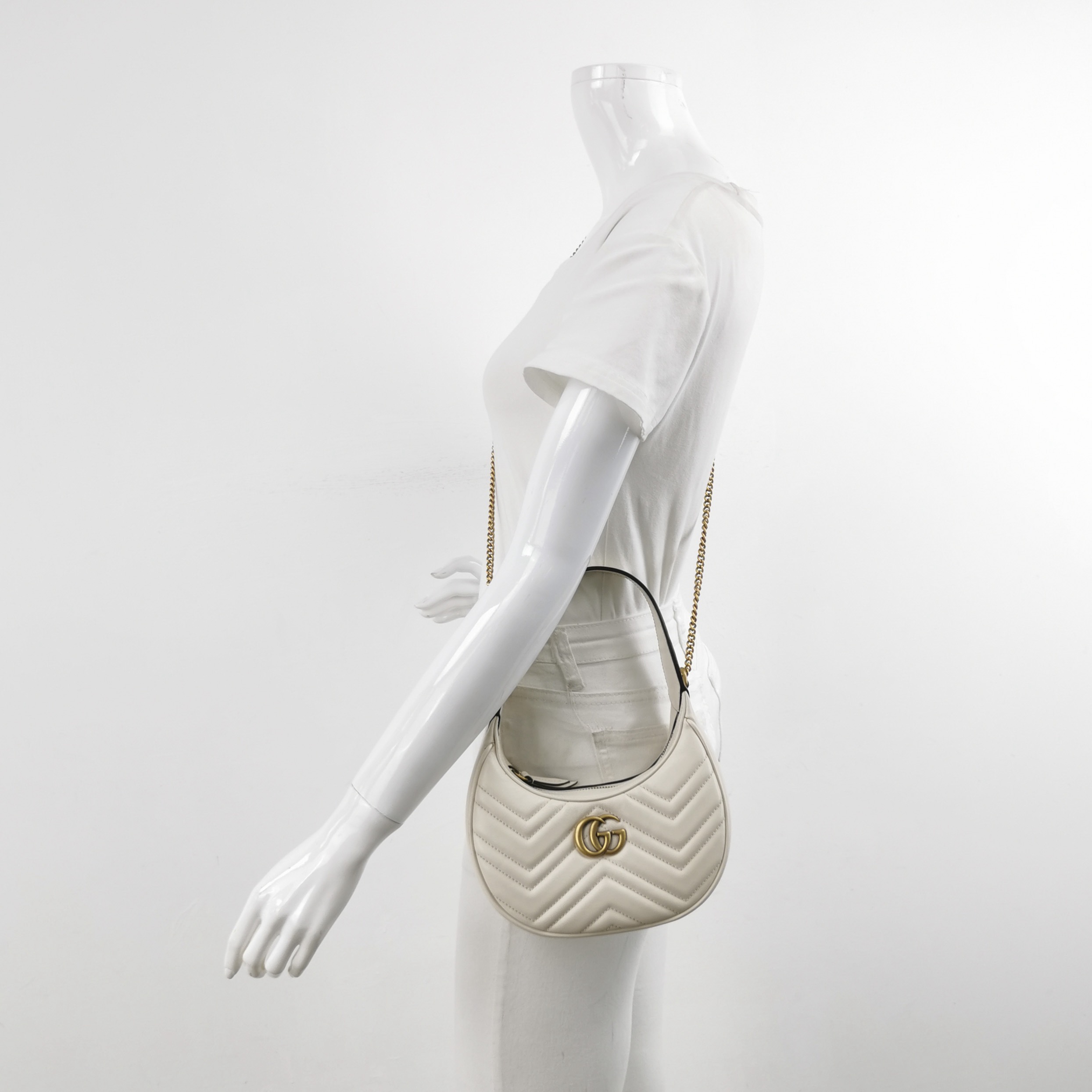 Gucci GG Marmont Half Moon Hobo Matelasse Leather Small — alternate view