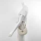 Gucci GG Marmont Half Moon Hobo Matelasse Leather Small — thumbnail 2