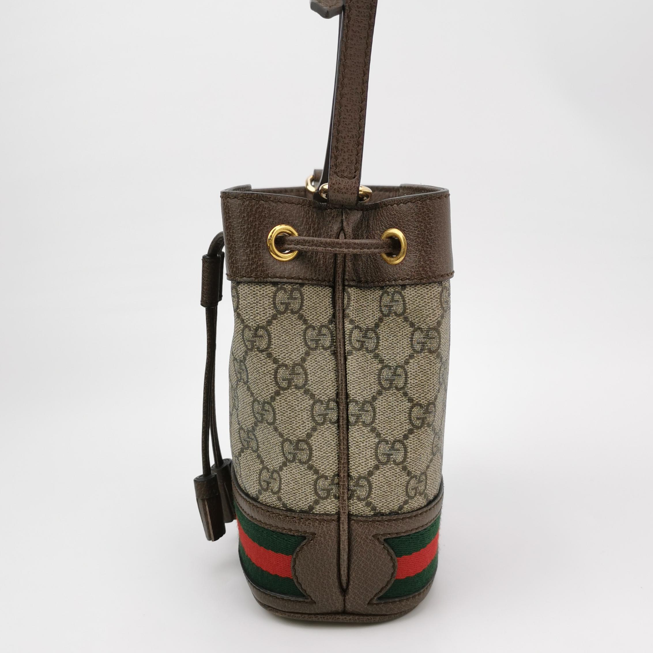 Gucci Ophidia Bucket Bag GG Coated Canvas Mini