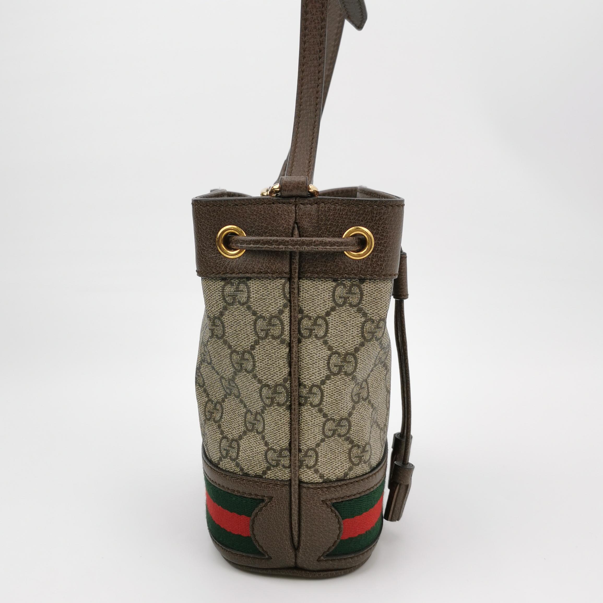 Gucci Ophidia Bucket Bag GG Coated Canvas Mini