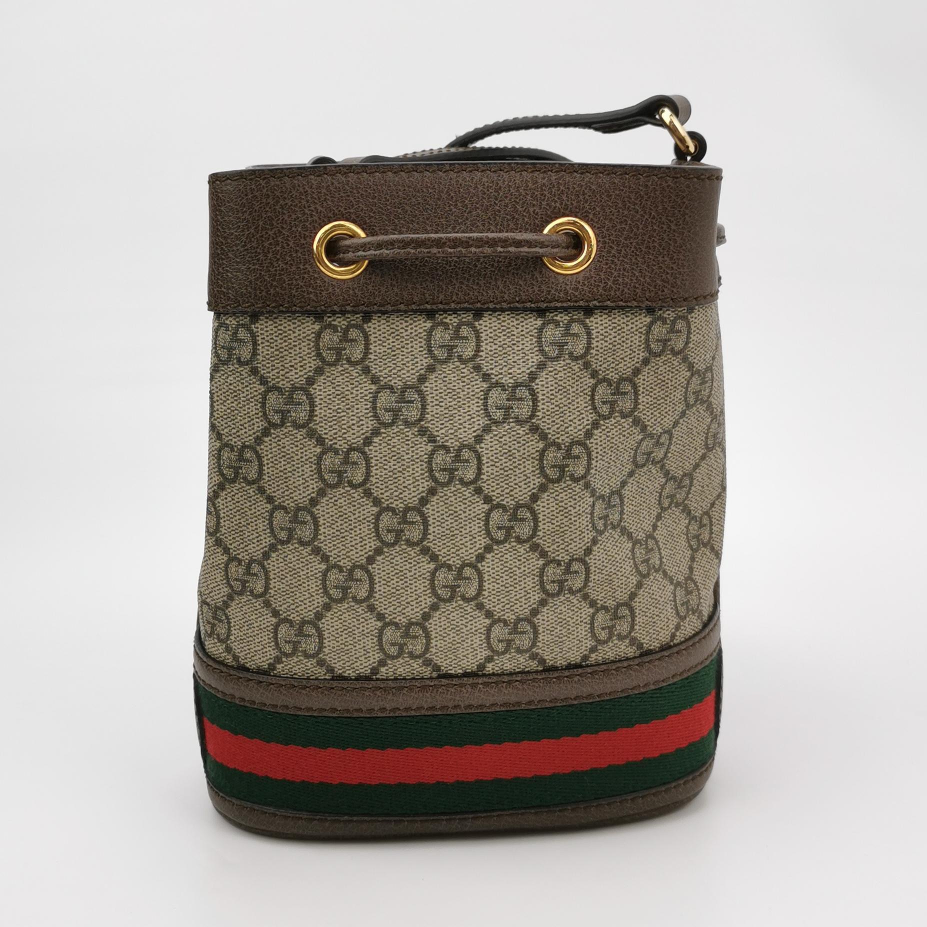 Gucci Ophidia Bucket Bag GG Coated Canvas Mini