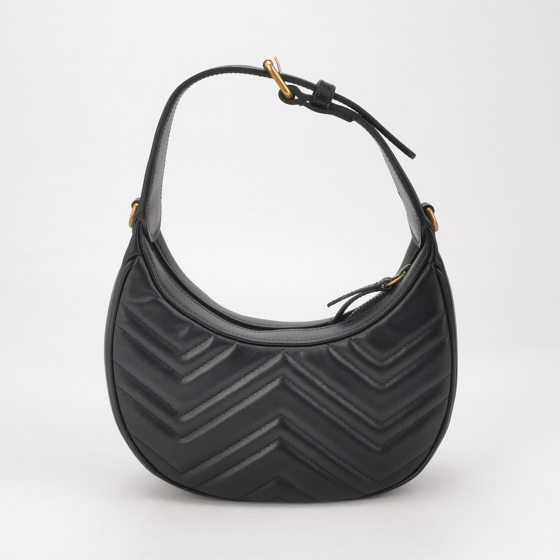 Gucci GG Marmont Half Moon Hobo Matelasse Leather Small — photo 5 of 13