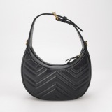 Gucci GG Marmont Half Moon Hobo Matelasse Leather Small — thumbnail 5