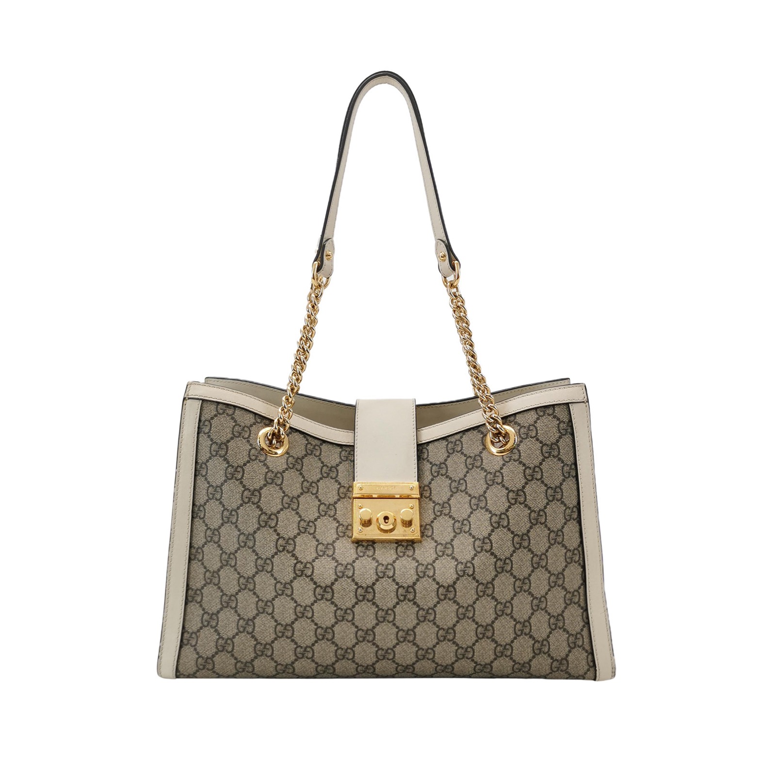 Gucci Padlock Chain Tote GG Coated Canvas with Leather Medium — photo 1 of 25