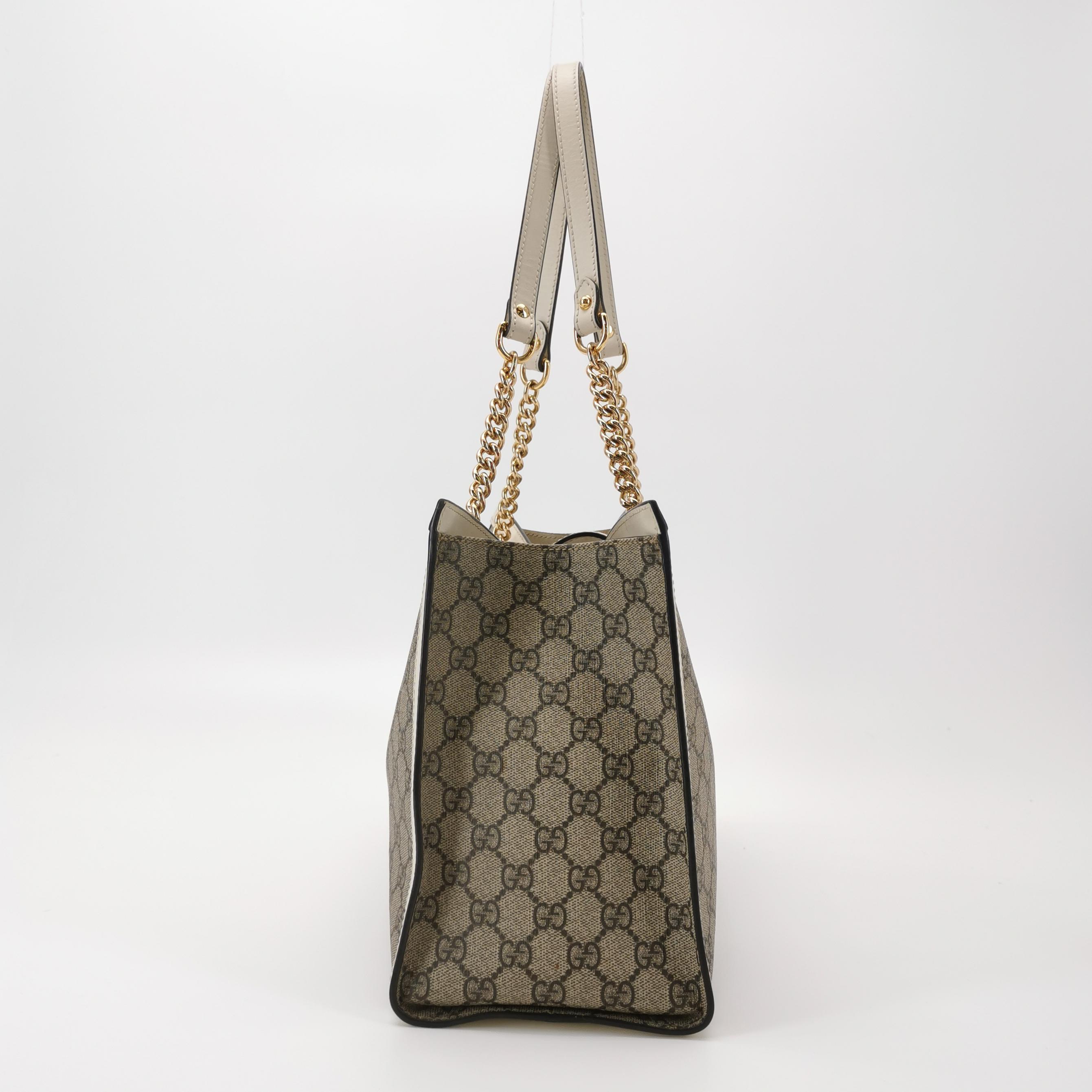 Gucci Padlock Chain Tote GG Coated Canvas with Leather Medium — photo 4 of 25