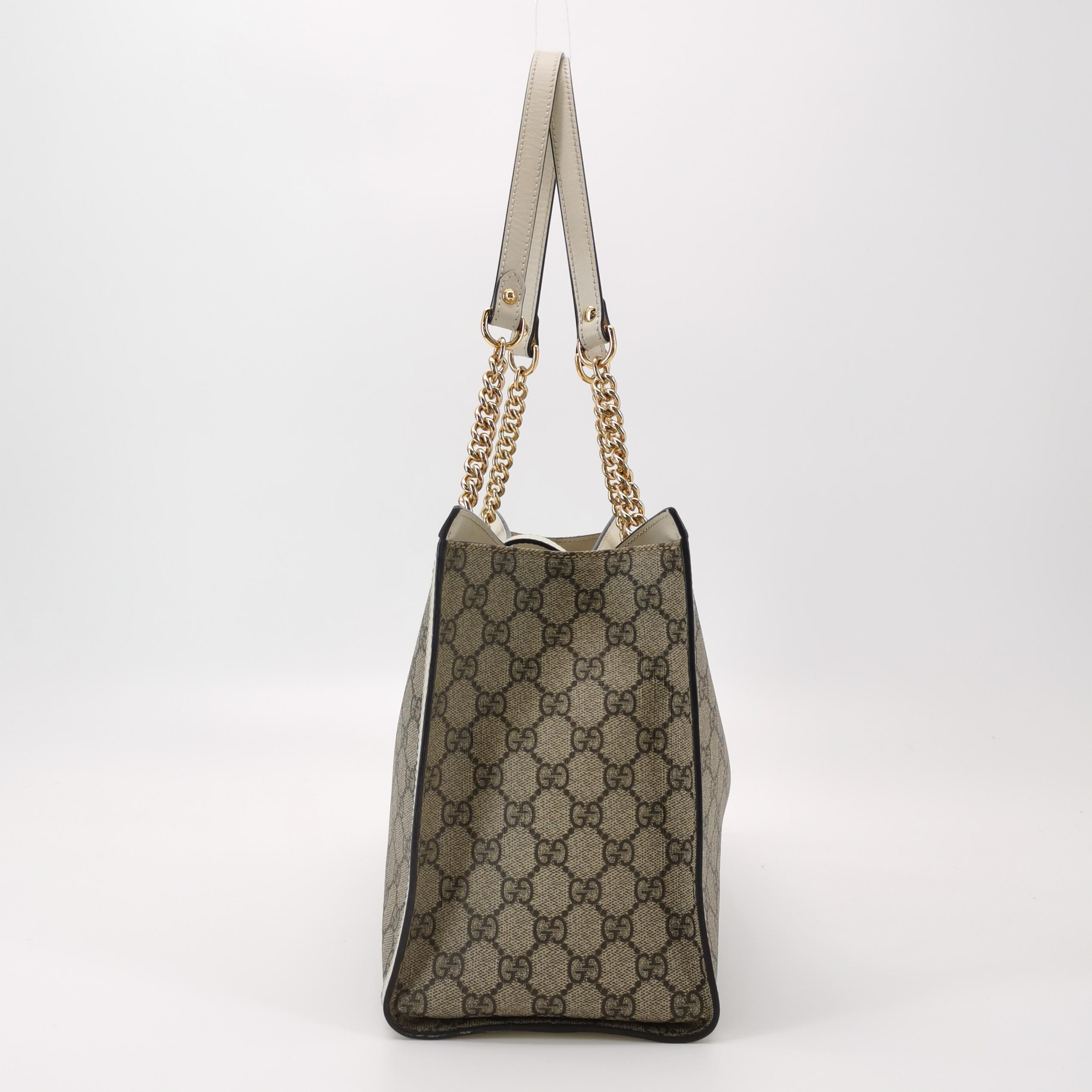 Gucci Padlock Chain Tote GG Coated Canvas with Leather Medium — photo 3 of 25