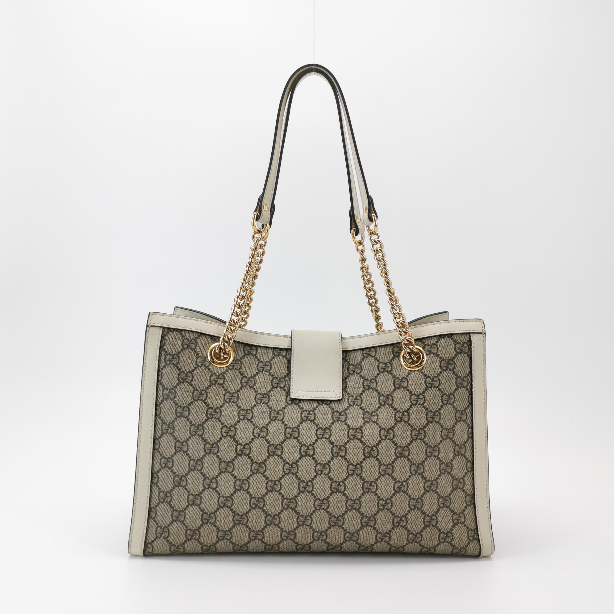 Gucci Padlock Chain Tote GG Coated Canvas with Leather Medium — photo 5 of 25