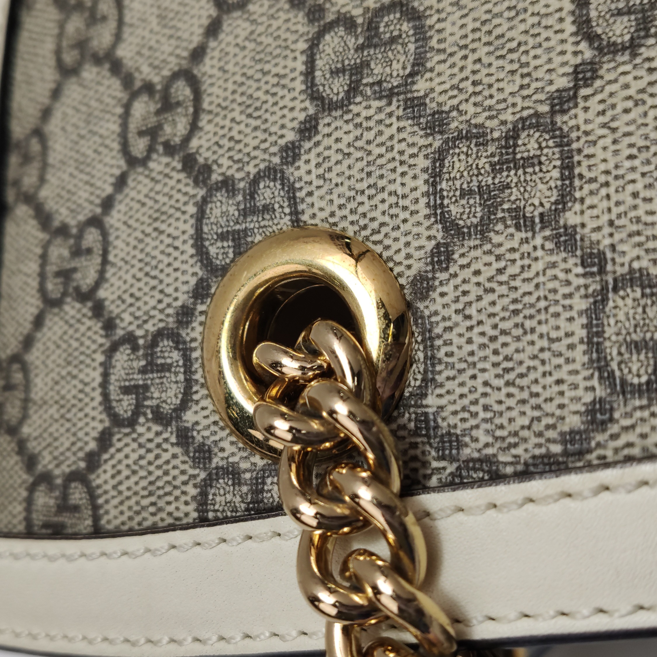 Gucci Padlock Chain Tote GG Coated Canvas with Leather Medium — photo 16 of 25