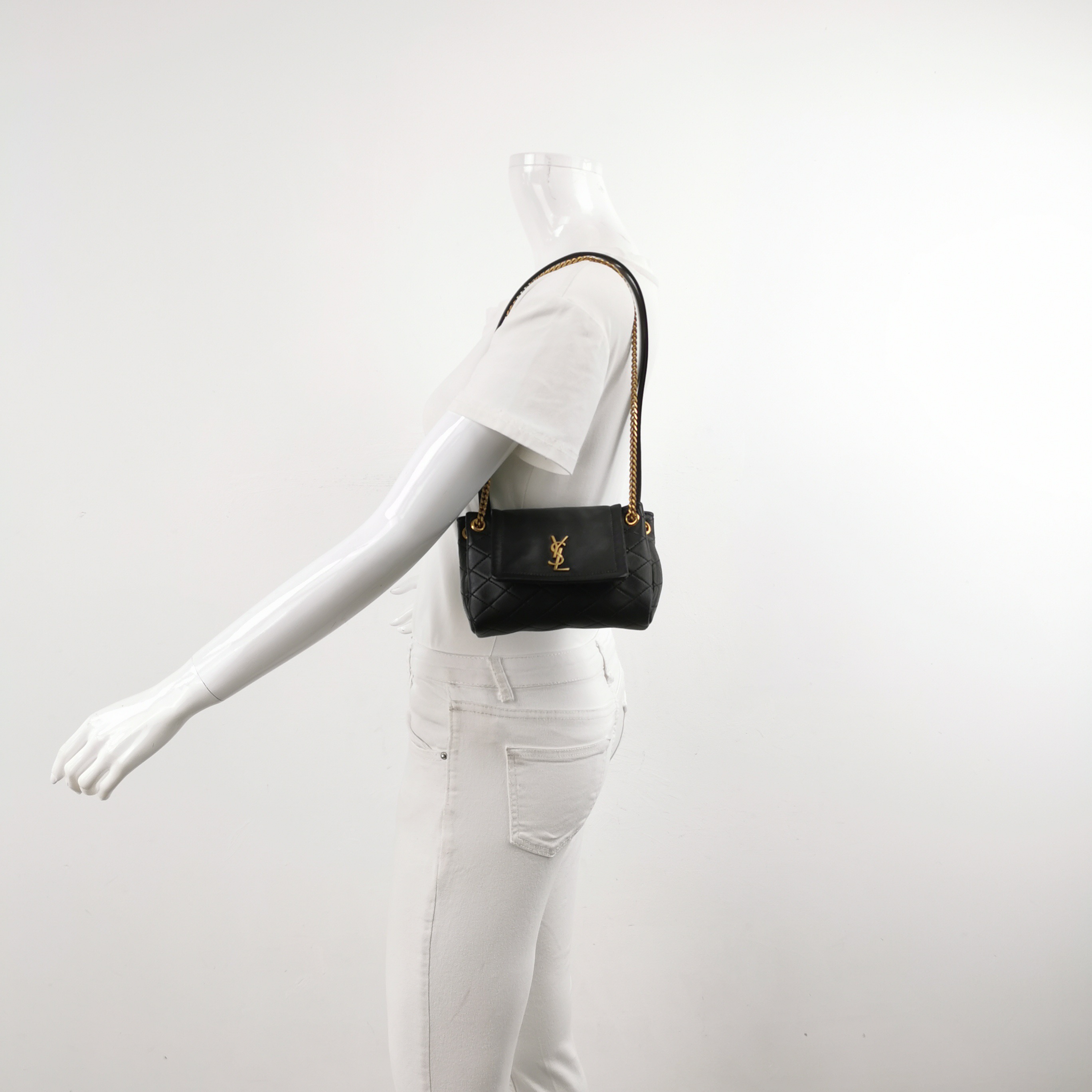 Saint Laurent Nolita Satchel Quilted Leather Mini — alternate view