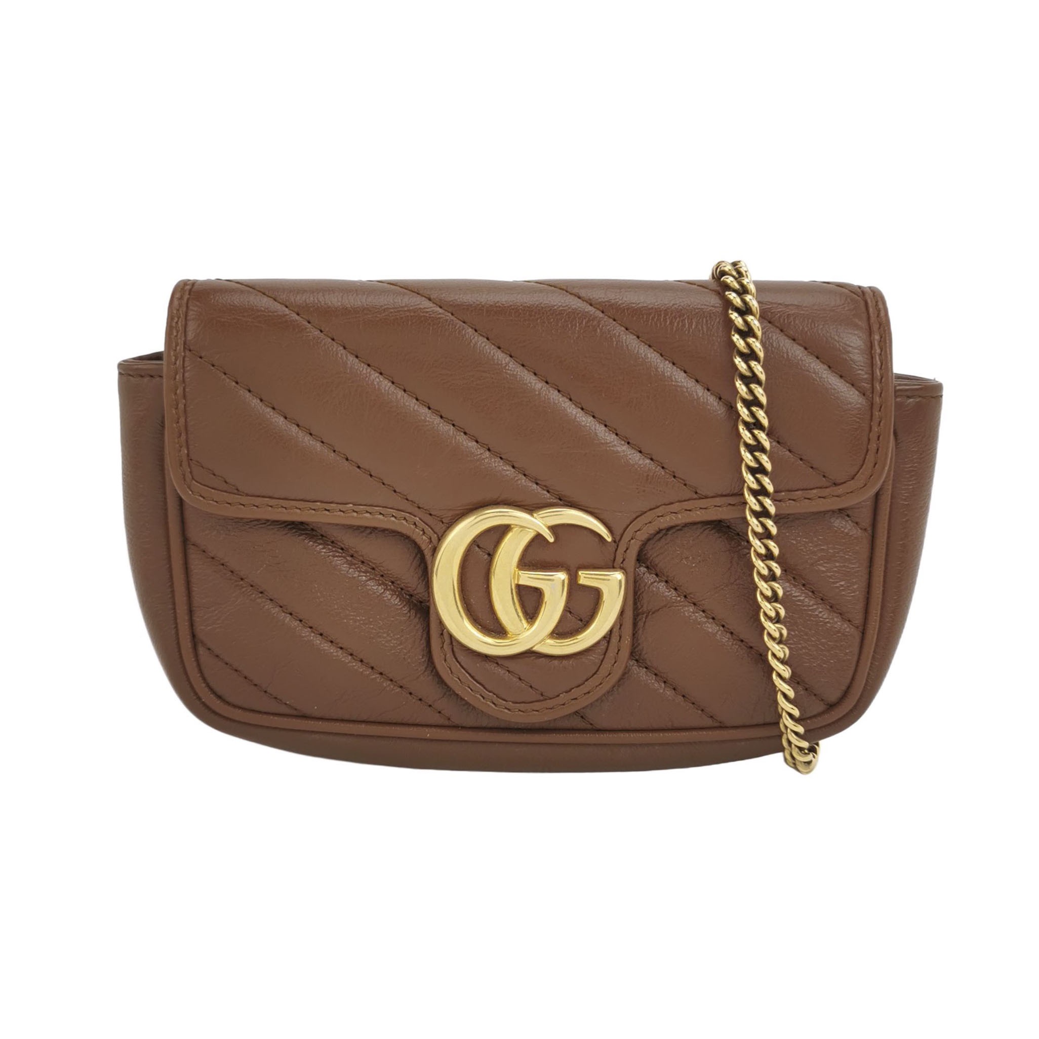 Gucci GG Marmont Flap Bag Diagonal Quilted Leather Super Mini — photo 1 of 13