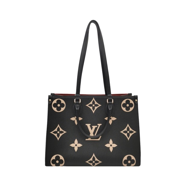 Louis Vuitton(LV) OnTheGo Tote Bicolor Monogram Empreinte Giant MM — pre-owned, Vierlot