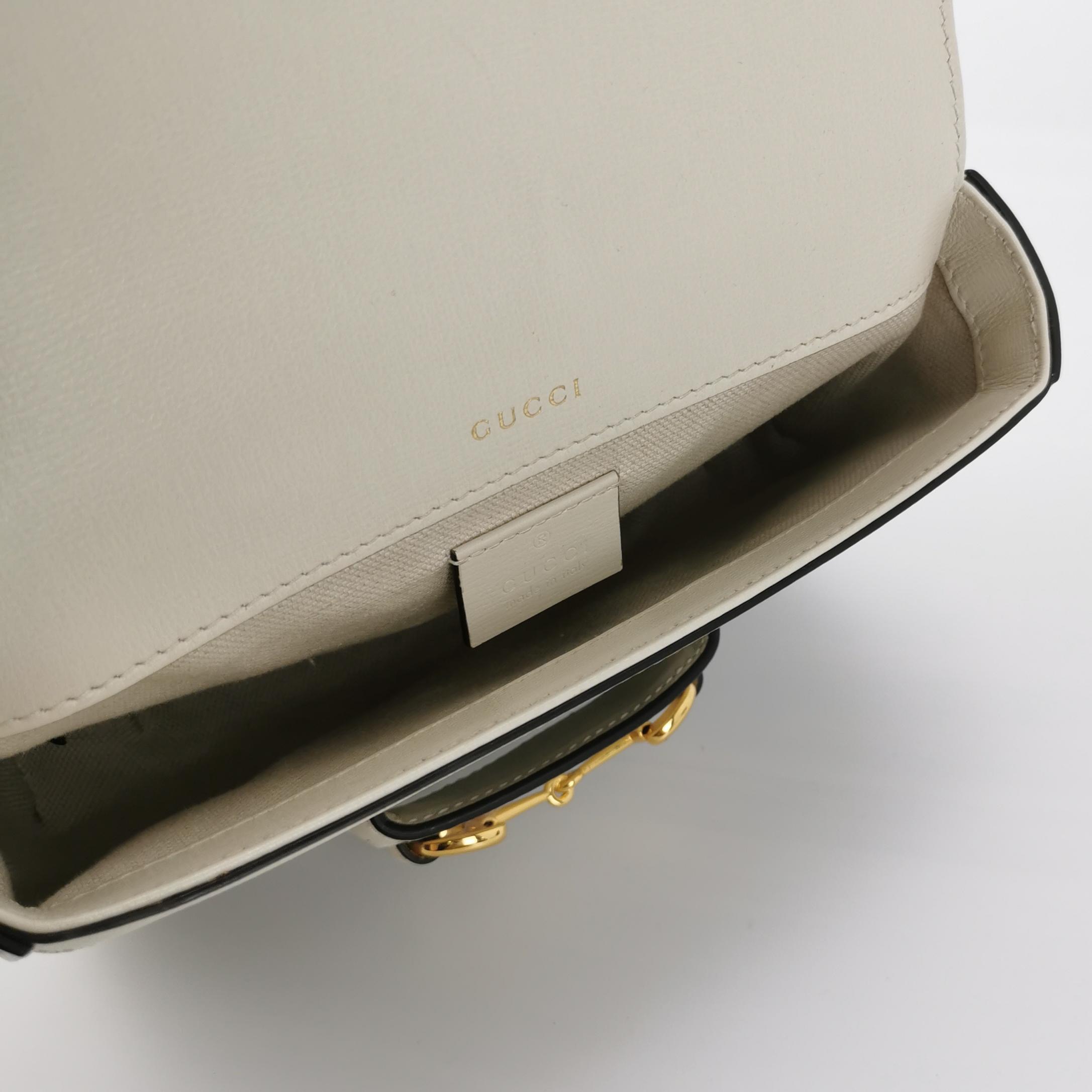 Gucci Horsebit 1955 Shoulder Bag GG Coated Canvas with Leather Small