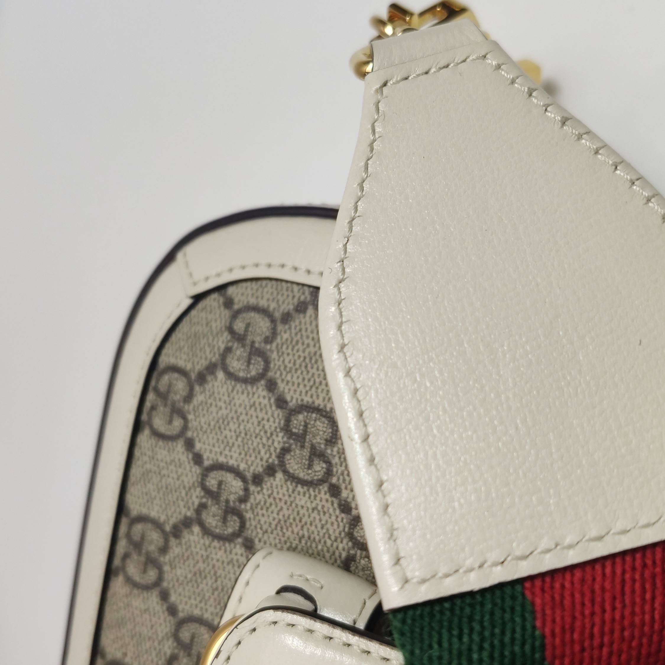 Gucci Horsebit 1955 Shoulder Bag GG Coated Canvas with Leather Small