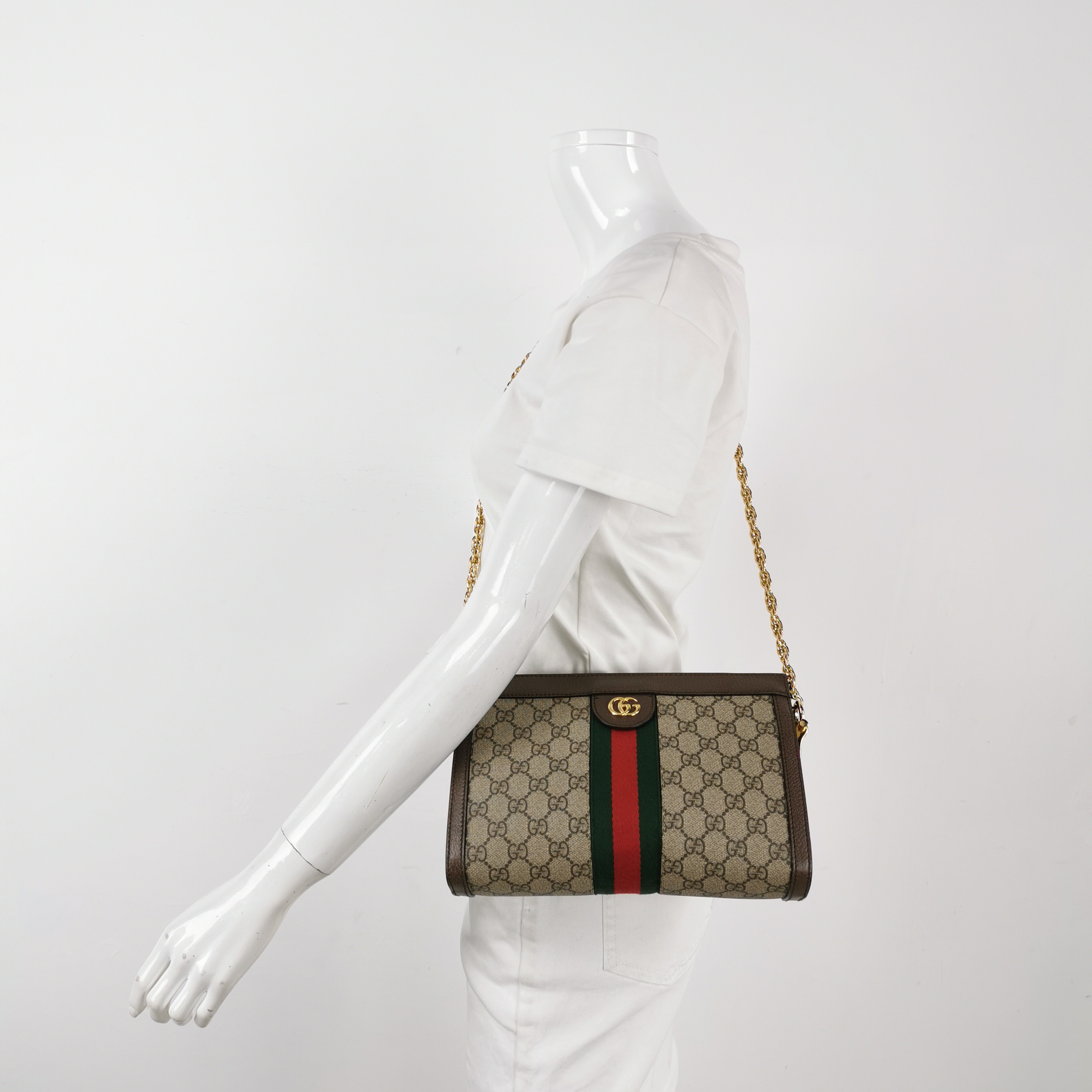 Gucci Ophidia Chain Shoulder Bag GG Coated Canvas Medium — alternate view