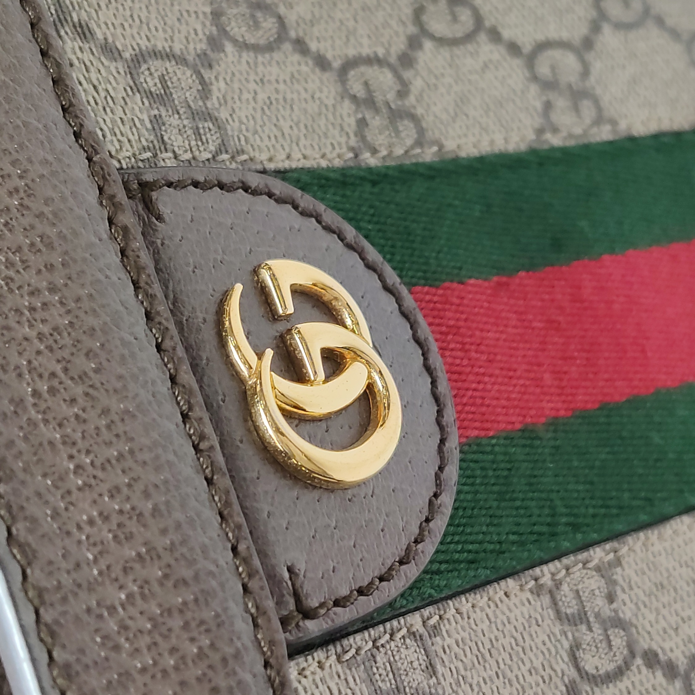 Gucci Ophidia Chain Shoulder Bag GG Coated Canvas Medium — photo 10 of 13