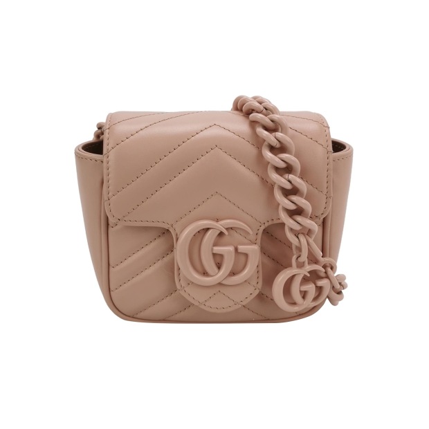 Gucci GG Marmont Flap Belt Bag Matelasse Leather Mini — pre-owned, Vierlot
