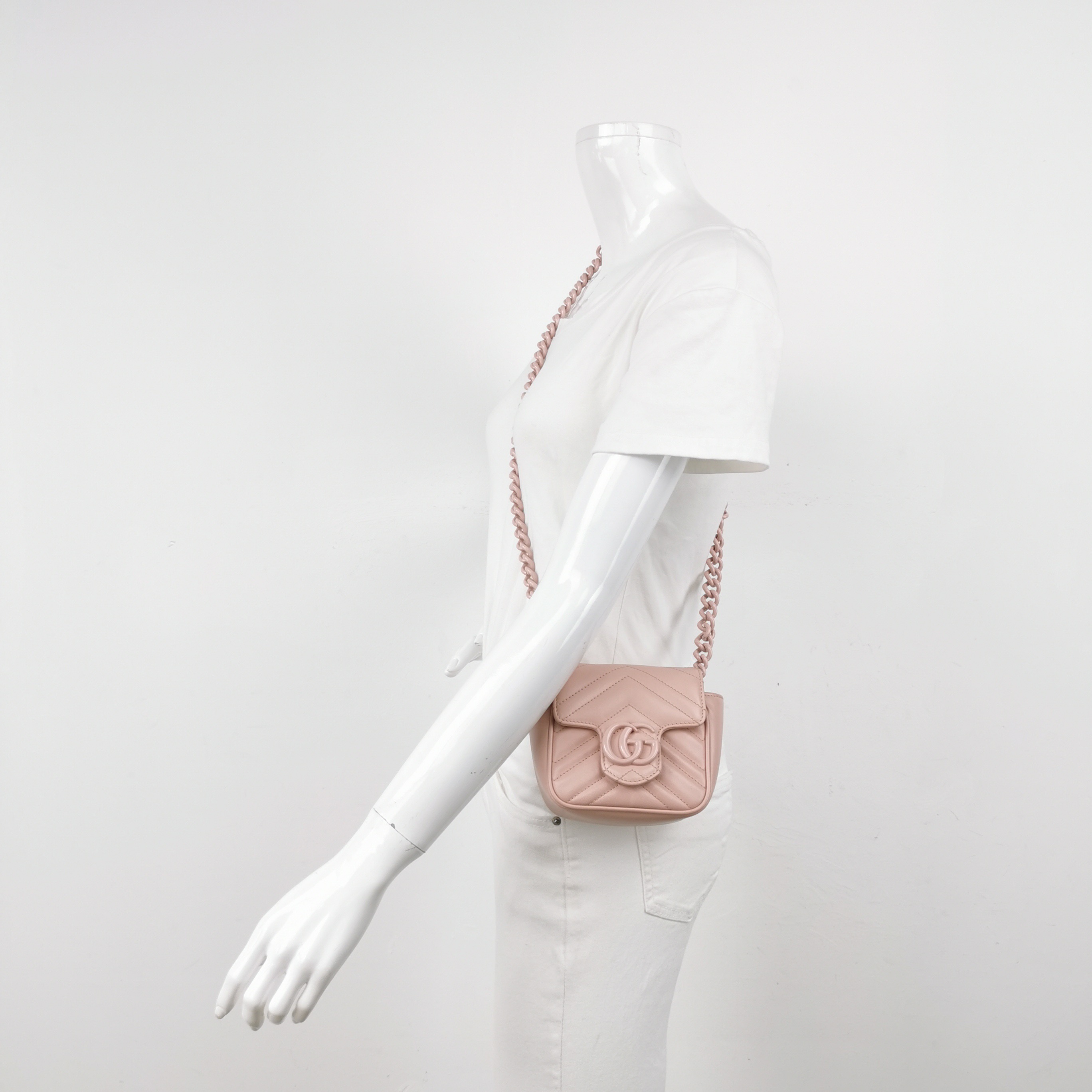 Gucci GG Marmont Flap Belt Bag Matelasse Leather Mini — alternate view