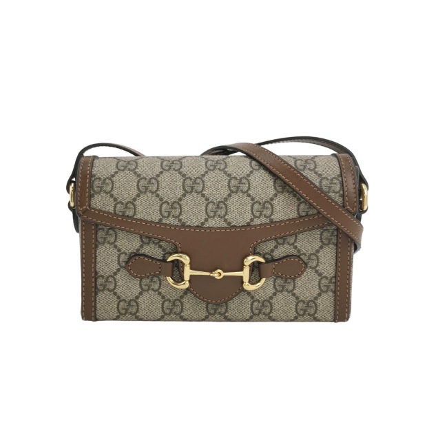 Gucci Horsebit 1955 Flap Crossbody Bag GG Coated Canvas Mini — pre-owned, Vierlot