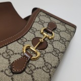 Gucci Horsebit 1955 Flap Crossbody Bag GG Coated Canvas Mini — thumbnail 11