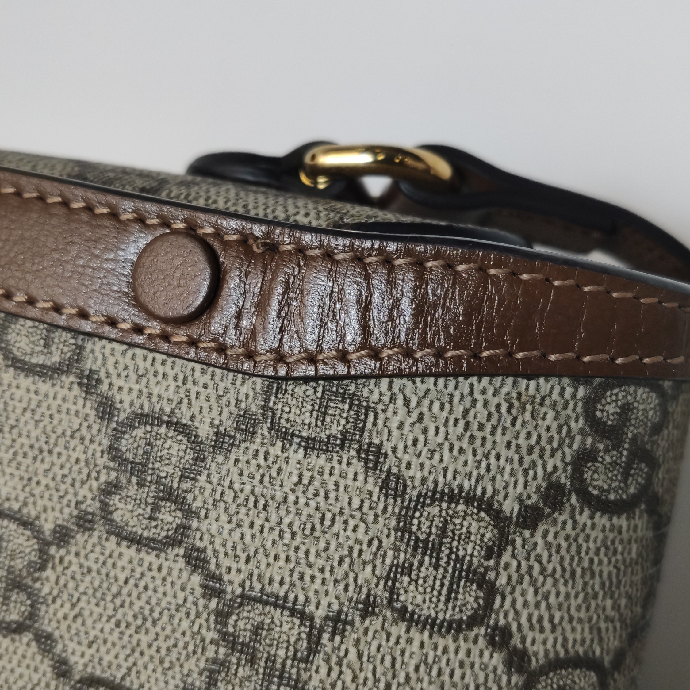 Gucci Horsebit 1955 Flap Crossbody Bag GG Coated Canvas Mini — photo 18 of 19