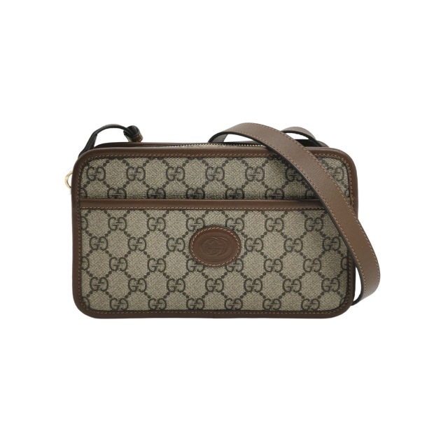 Gucci Interlocking G Patch Camera Bag GG Coated Canvas Mini — pre-owned, Vierlot