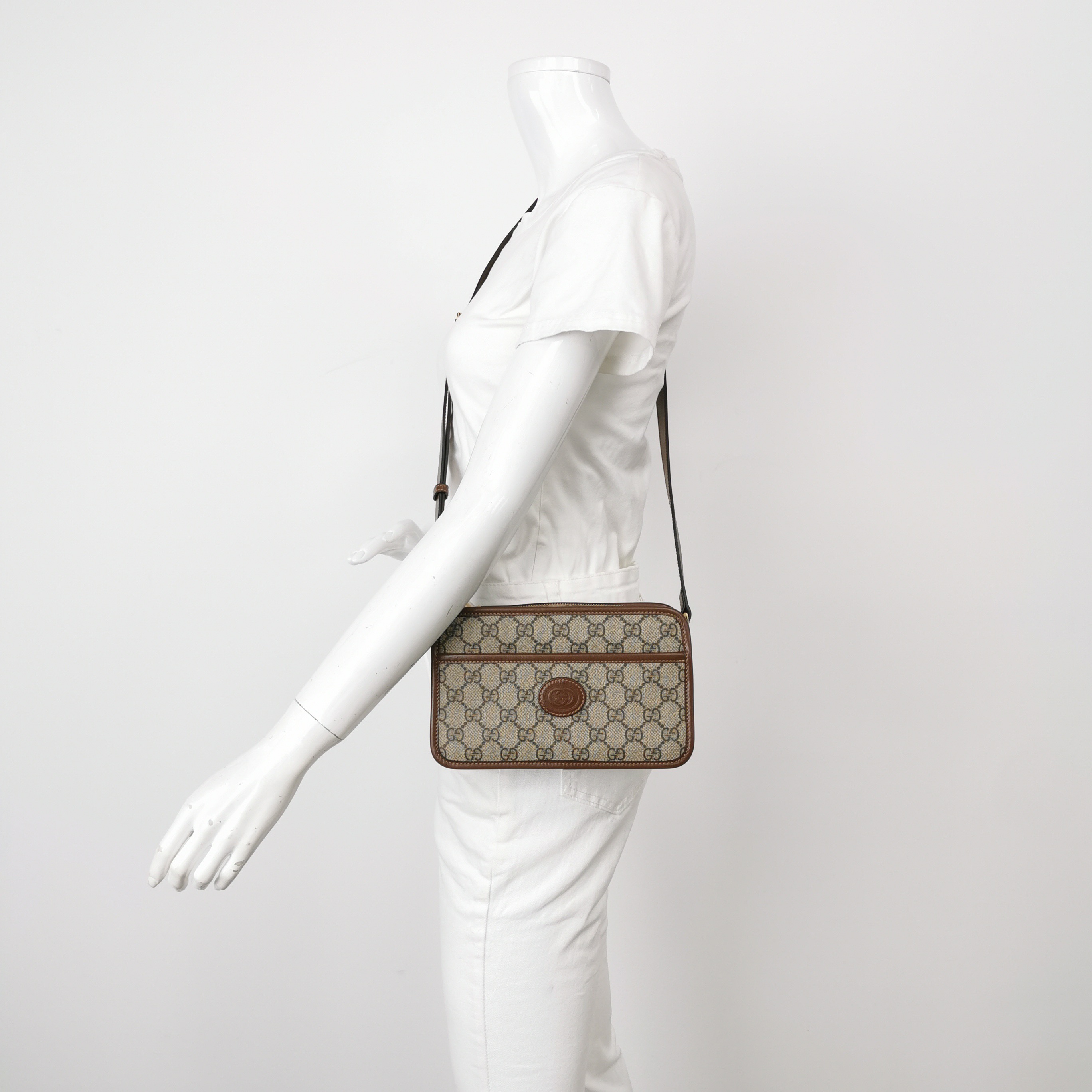 Gucci Interlocking G Patch Camera Bag GG Coated Canvas Mini — alternate view