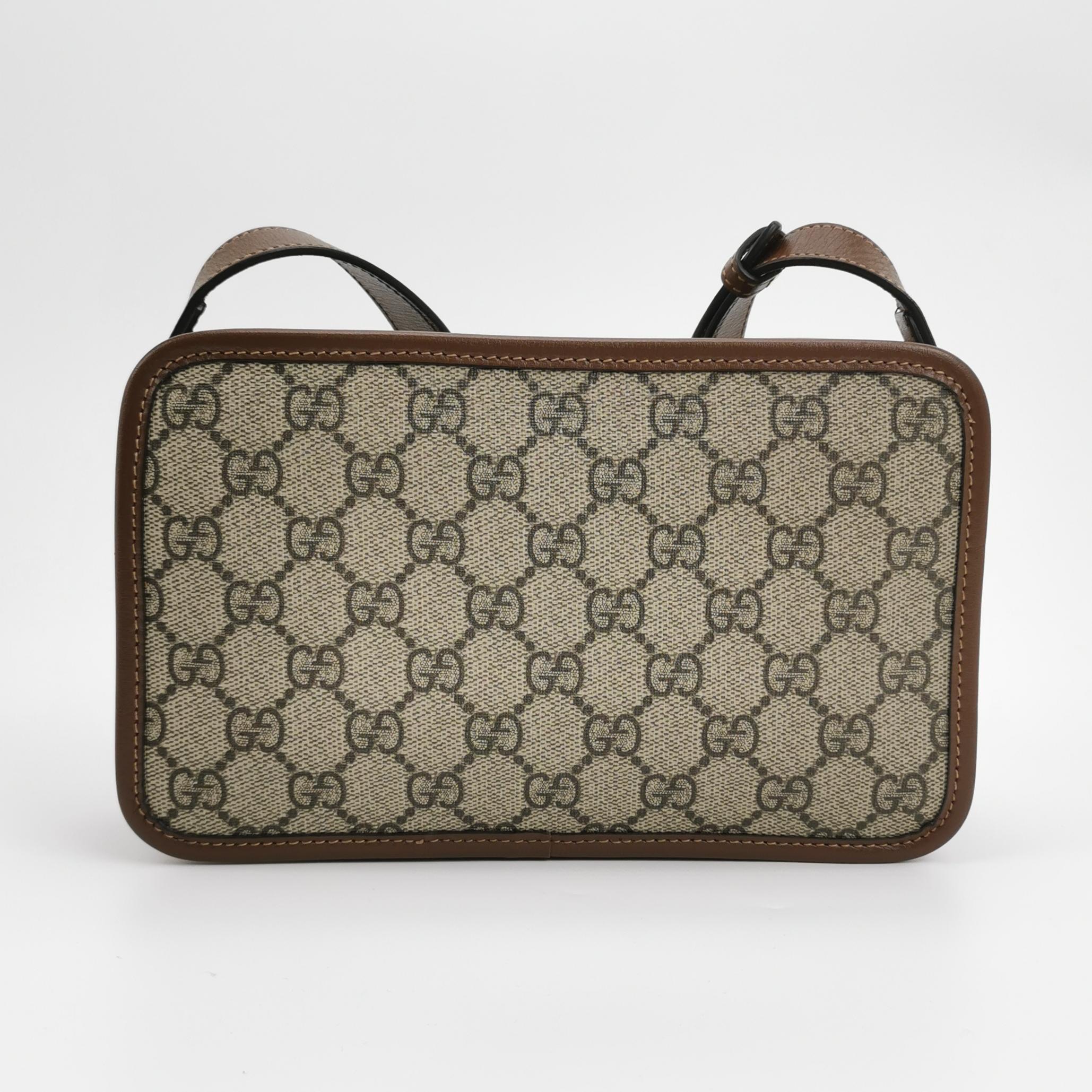 Gucci Interlocking G Patch Camera Bag GG Coated Canvas Mini — photo 5 of 18