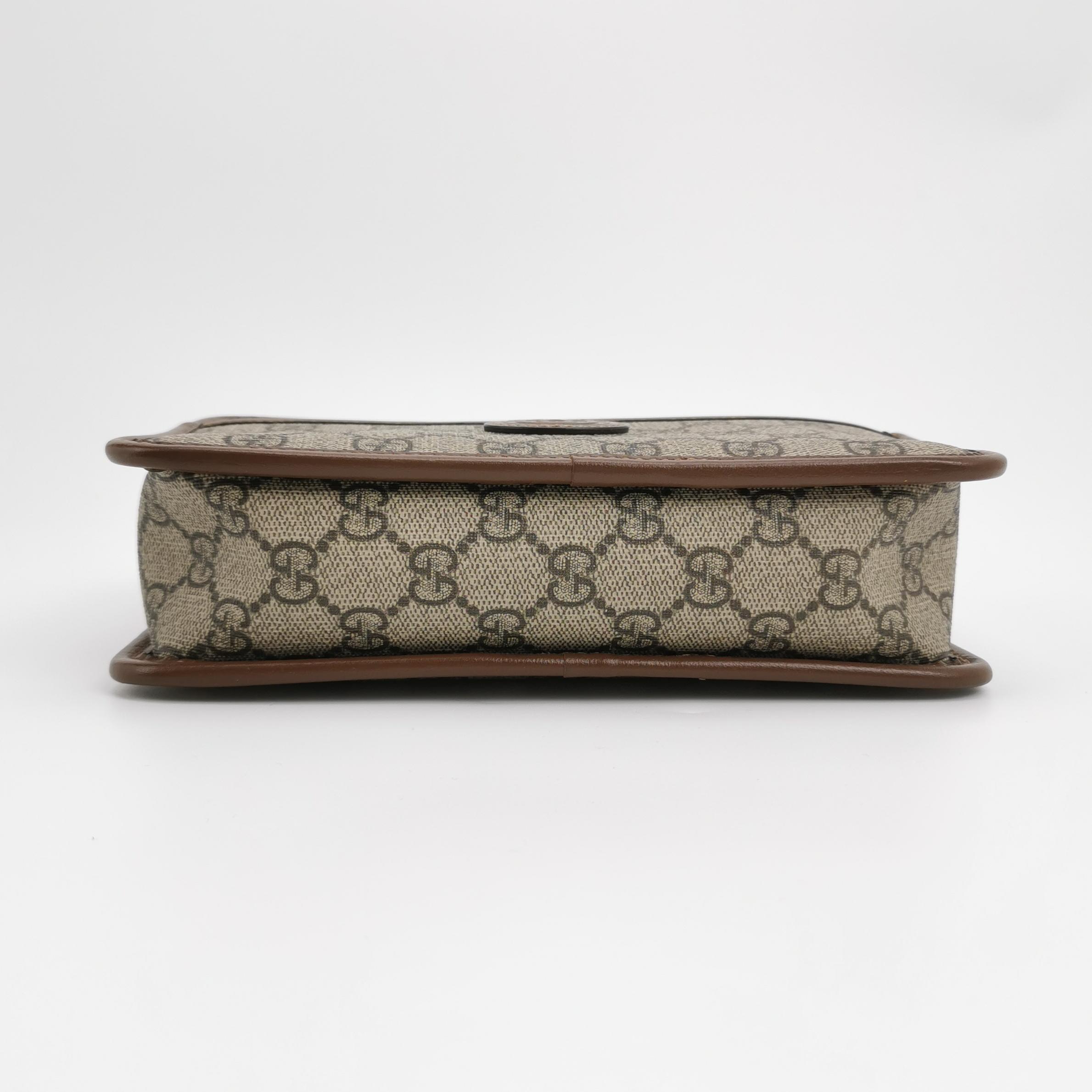 Gucci Interlocking G Patch Camera Bag GG Coated Canvas Mini — photo 6 of 18