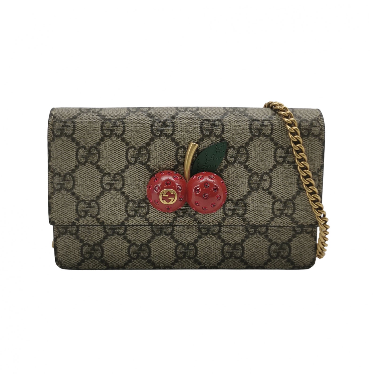 Gucci Cherries Wallet on Chain GG Coated Canvas Mini — photo 1 of 19