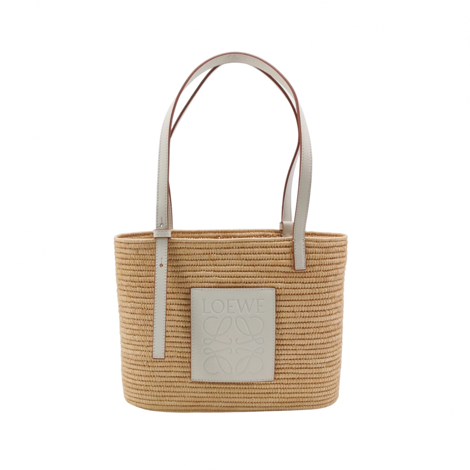 Loewe Square Basket Tote Woven Raffia Small — photo 1 of 12