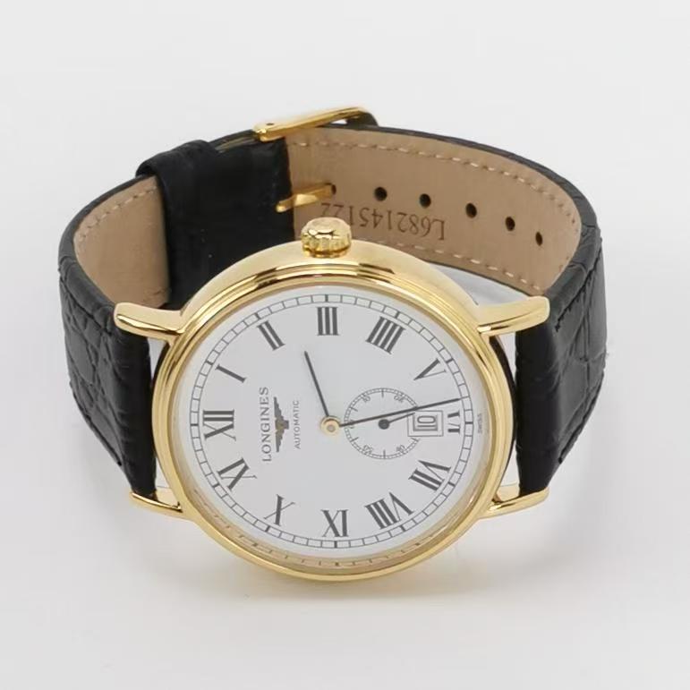 Longines 浪琴 时尚皮质精钢自动机械男士腕表