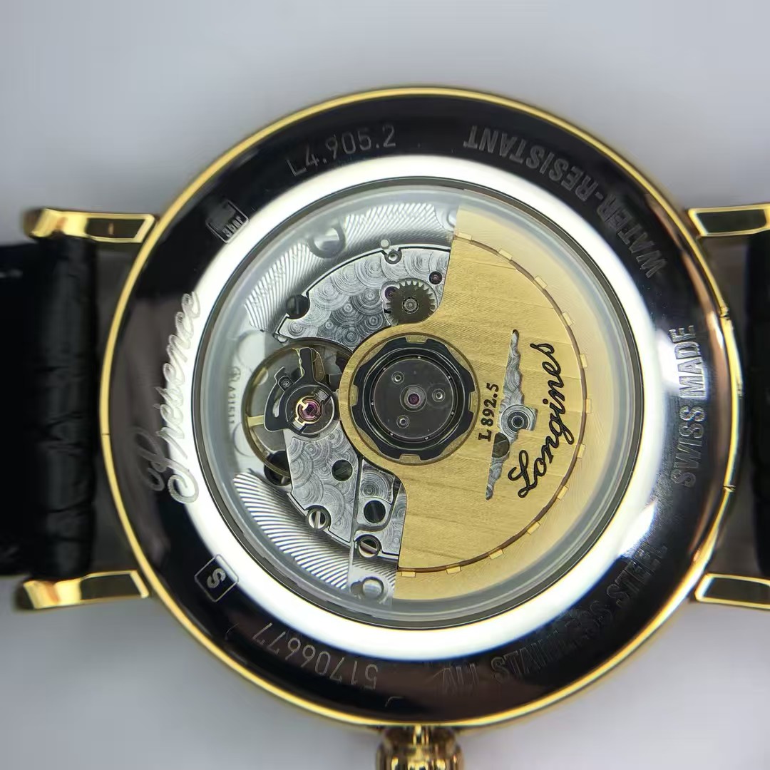 Longines 浪琴 时尚皮质精钢自动机械男士腕表