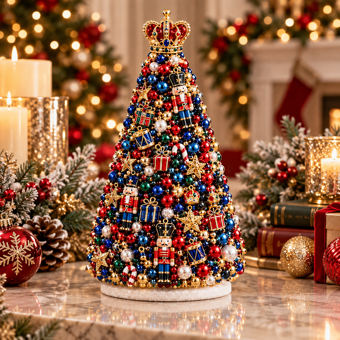DIY Beaded Pearl Art Christmas Tree – Ornament Kit Holiday Decor