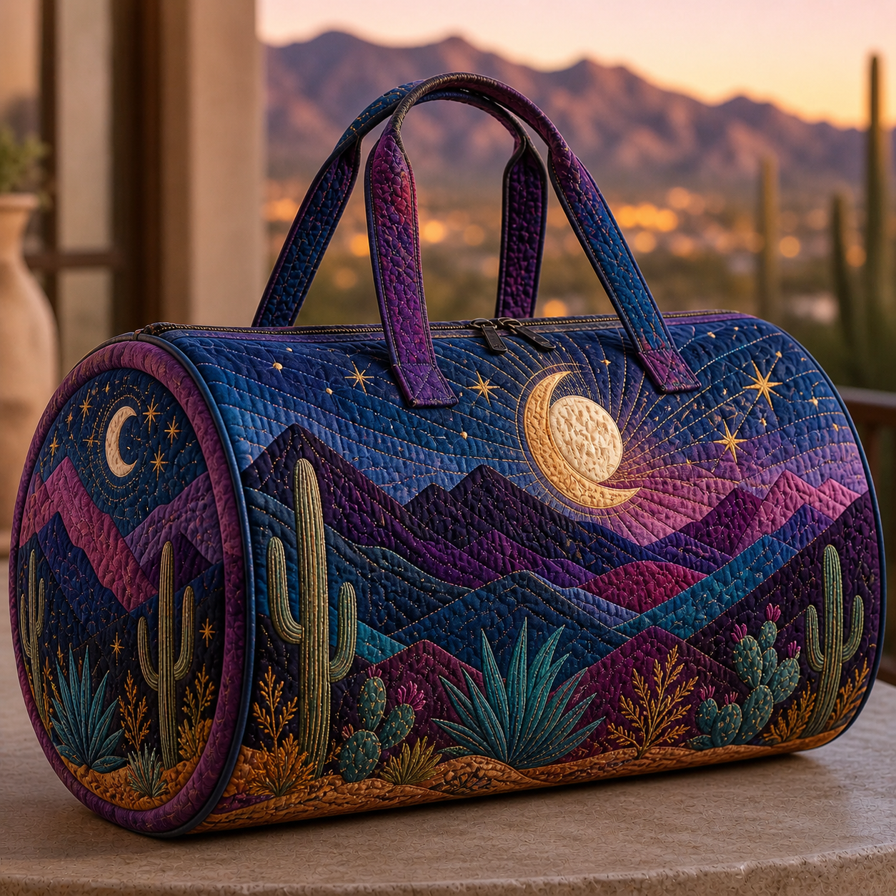 Desert Moon Quilted Travel Bag
