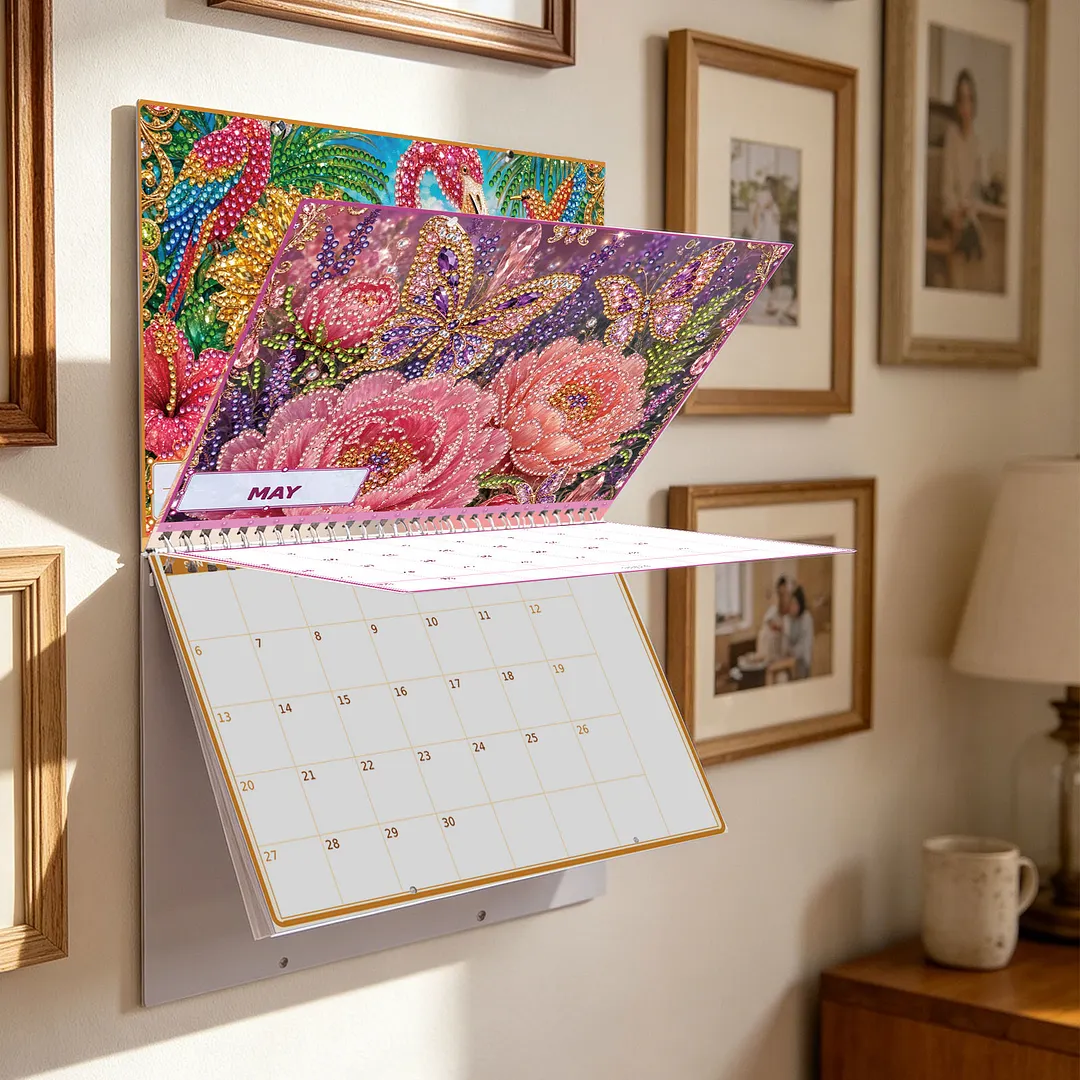 DIY 2027 Animal Diamond Painting Paper Calendar