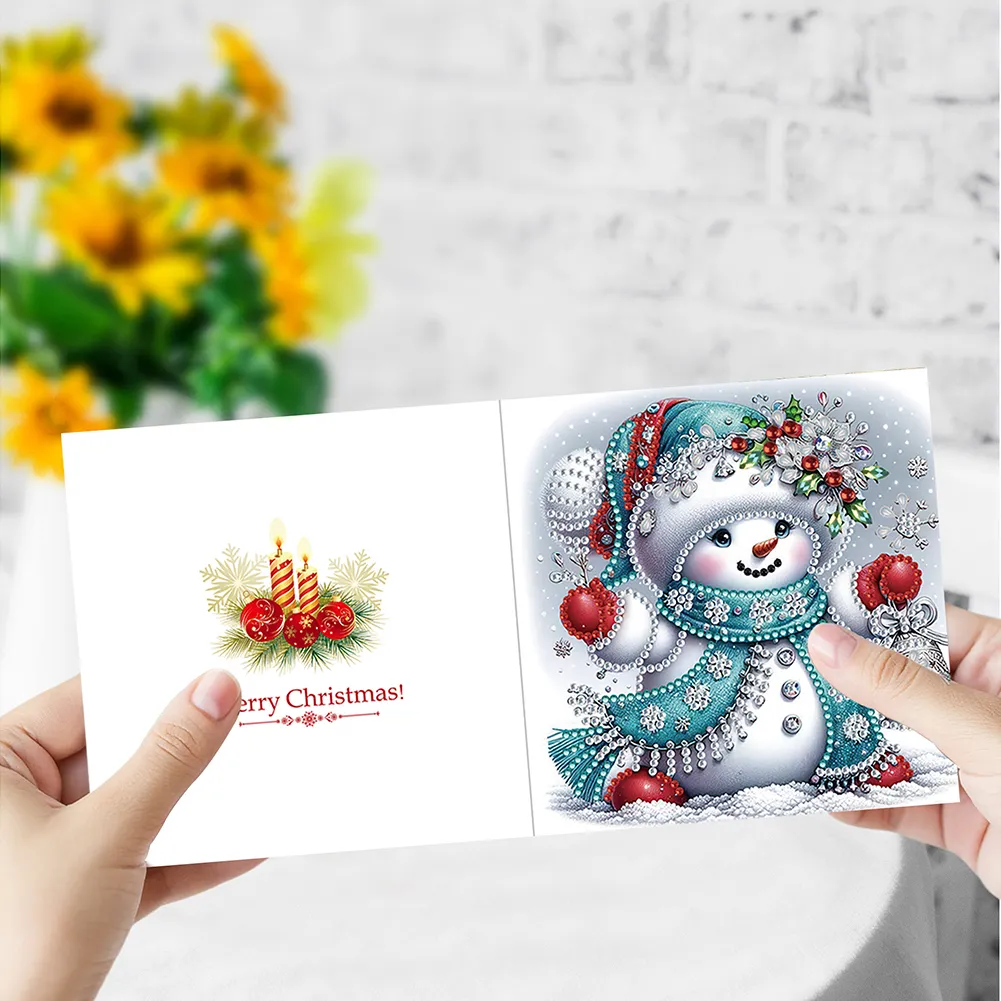 DIY 12Pcs Christmas-Diamond Painting Greeting Card