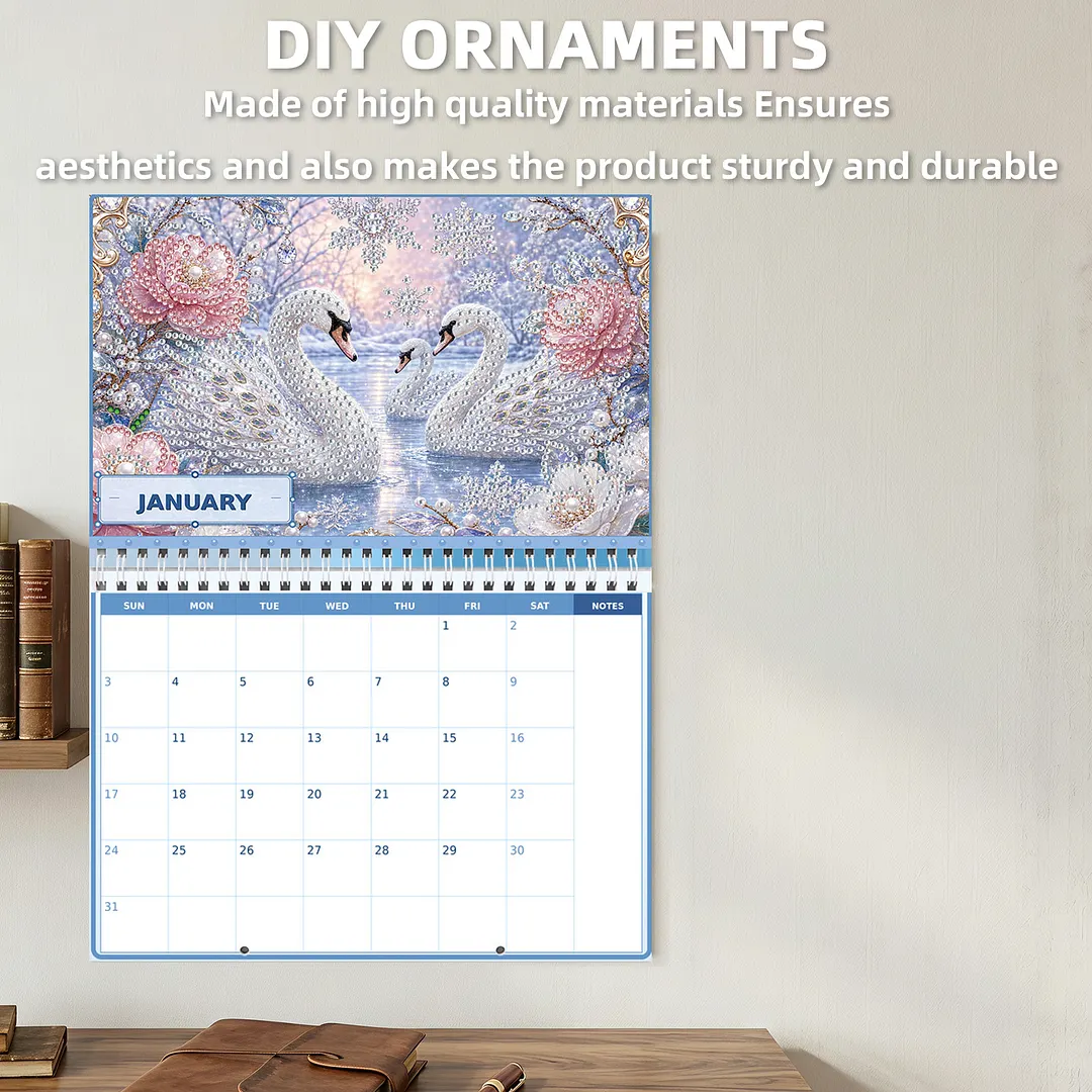 DIY 2027 Animal Diamond Painting Paper Calendar