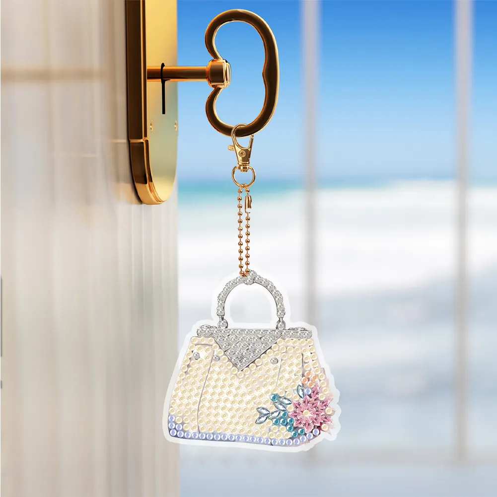 DIY Handbag-6Pcs Diamond painting keychain（Double-Sided)