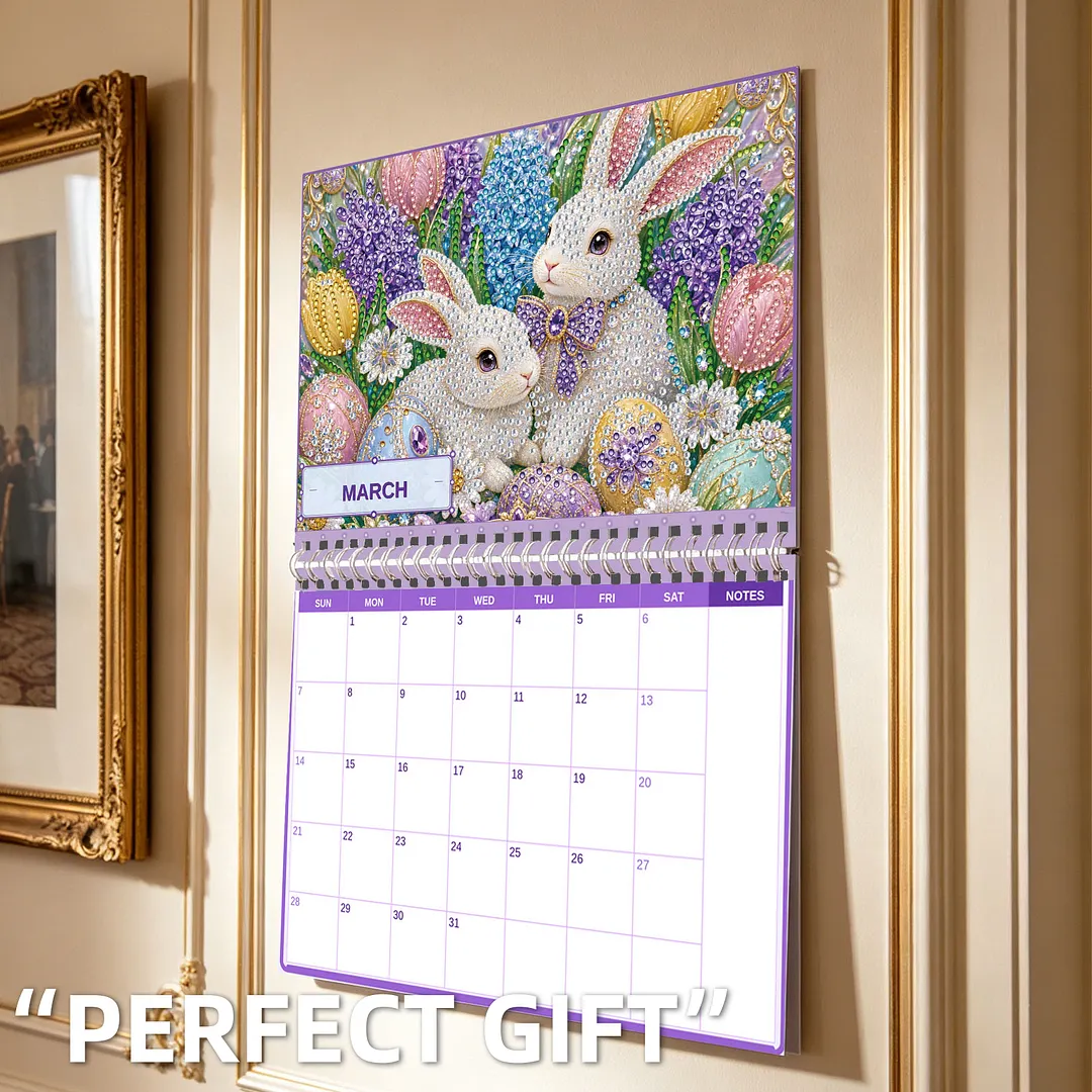 DIY 2027 Animal Diamond Painting Paper Calendar