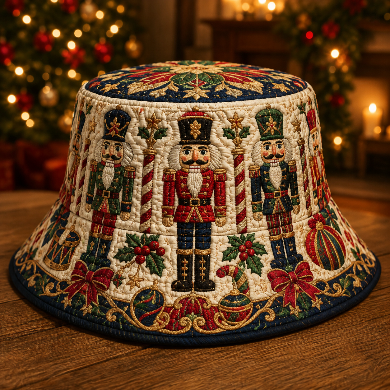 Nutcracker Holiday Parade Quilted Fishing Hat