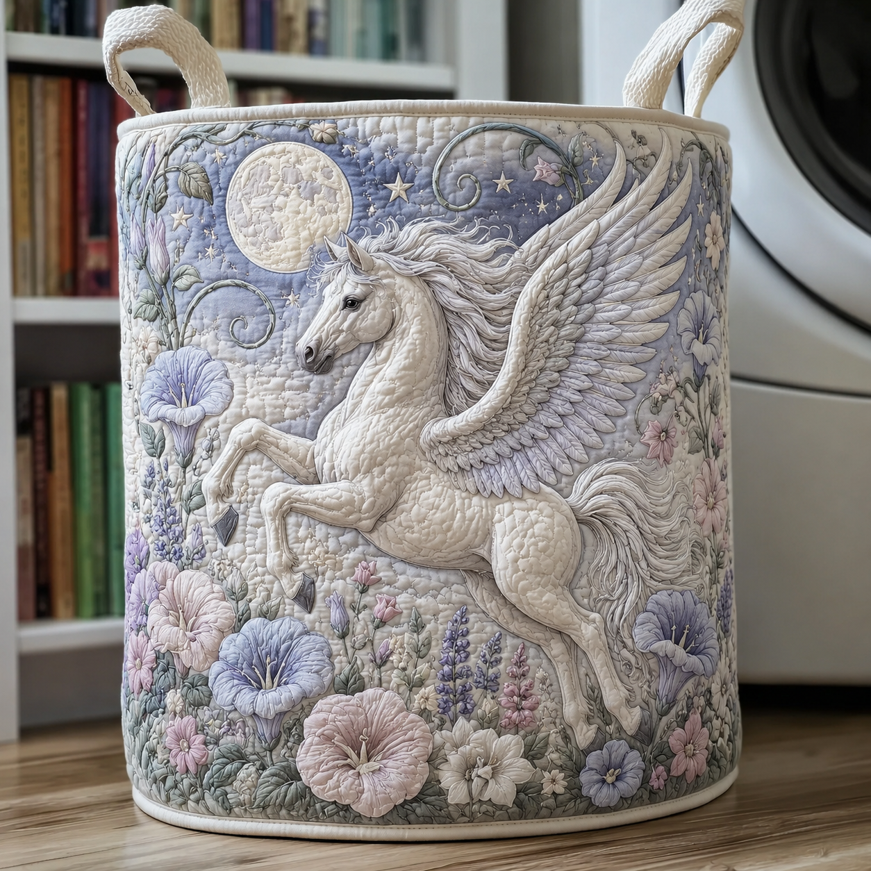 Pegasus & Moonlit Garden Quilted Laundry Basket