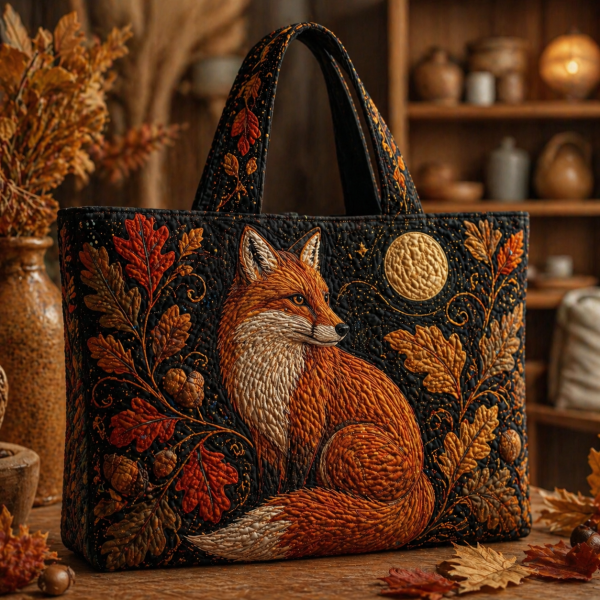 Herbsttasche Fuchs unterm Mond